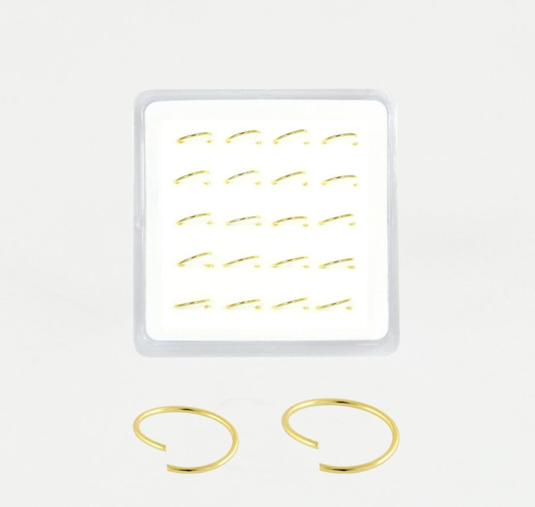 Sterling Silver Gold Plated Nose Ring -  Plain