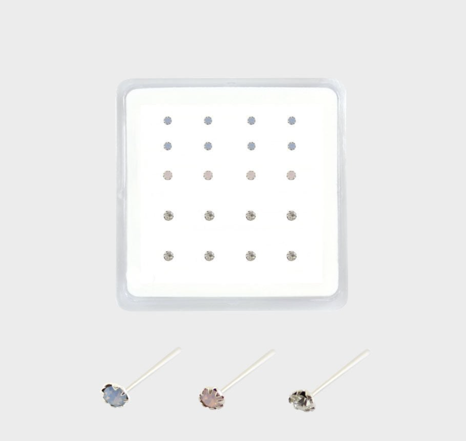 Sterling Silver Opal Nose Stud