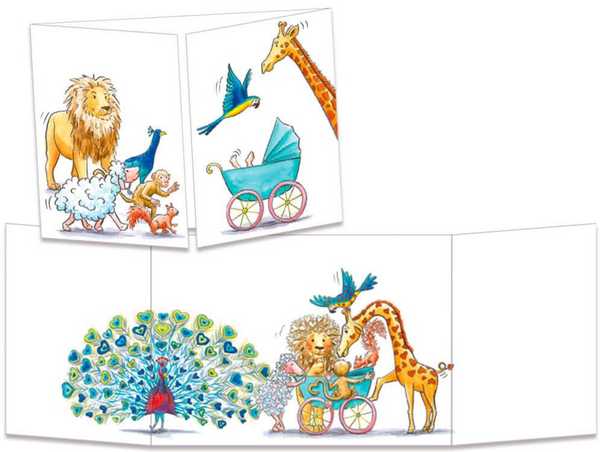 Sophie Turrel Folding Greetings Card - CT320 New Baby
