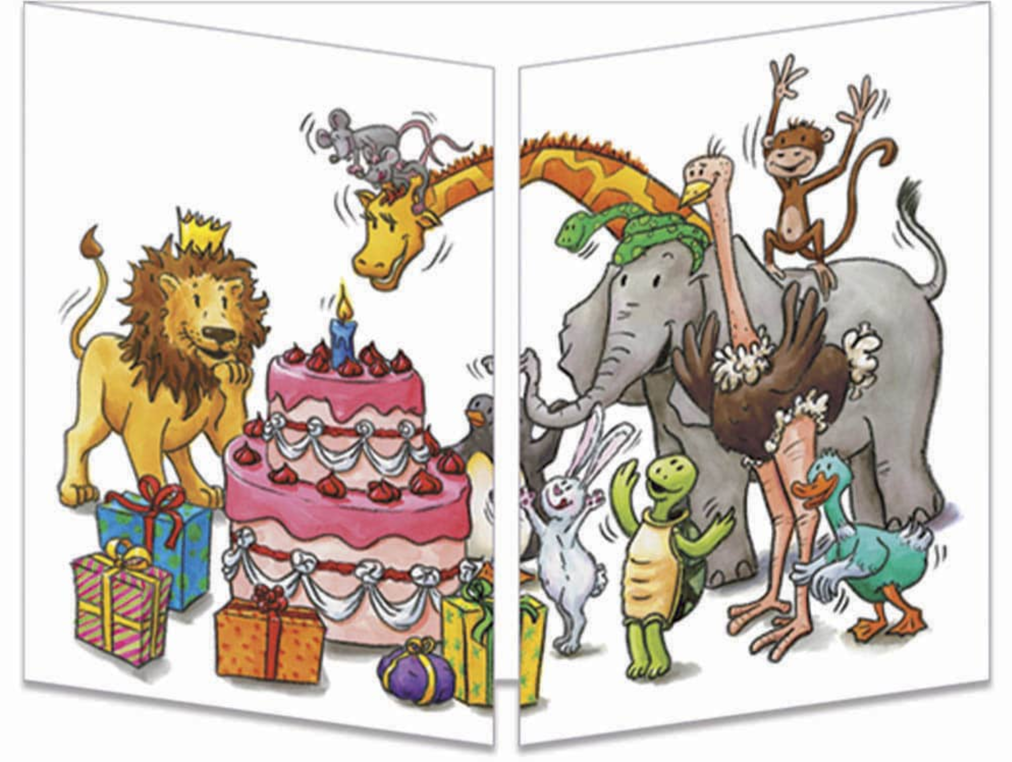 Sophie Turrel Folding Greetings Card - Birthday Cake CT94