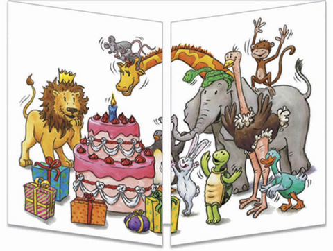 Sophie Turrel Folding Greetings Card - Birthday Cake CT94
