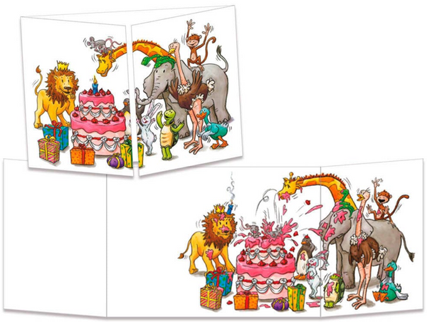 Sophie Turrel Folding Greetings Card - Birthday Cake CT94