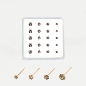 Rose Gold Platedl  Nose Stud  - Round Clawset