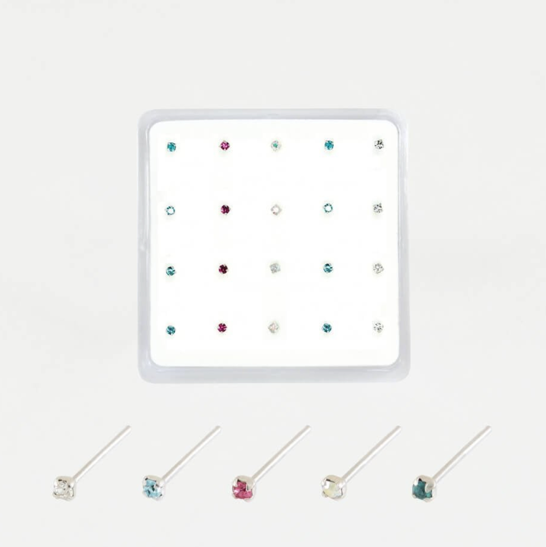 Small sterling 2025 silver nose stud