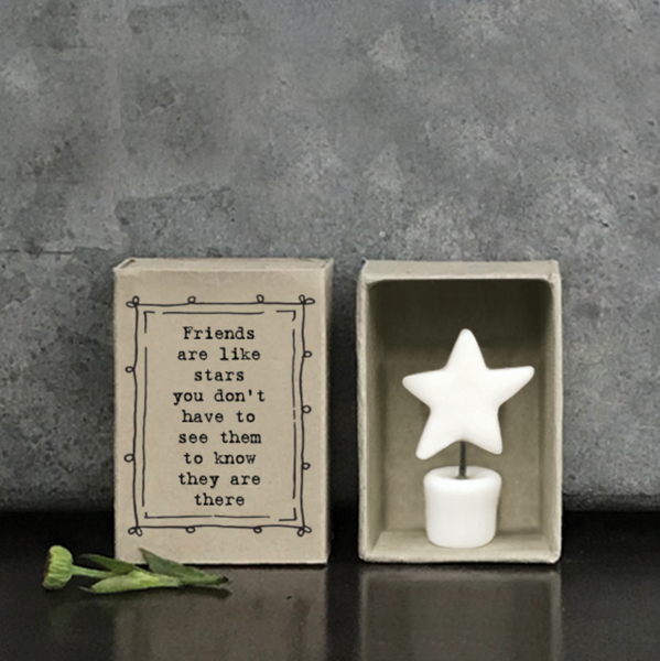 East of India Matchbox Star - "Friends are like stars...."