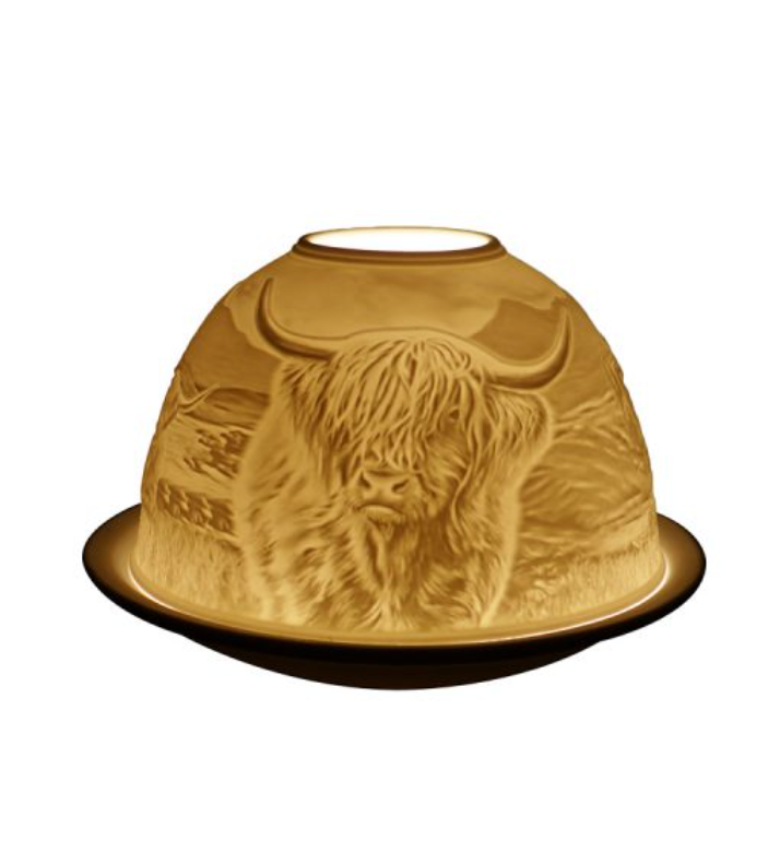 Light-Glow Highland Cow Tea Light Candle Holder