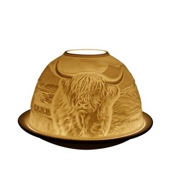 Light-Glow Highland Cow Tea Light Candle Holder