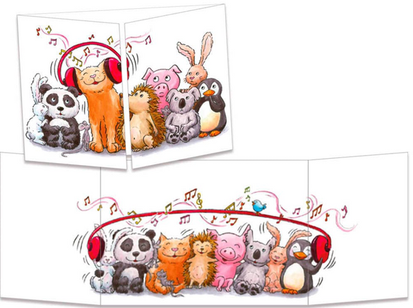 Sophie Turrel Folding Greetings Card - Good Vibrations CT283