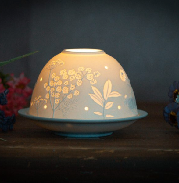 Light-Glow Spring Tealight Candle Holder