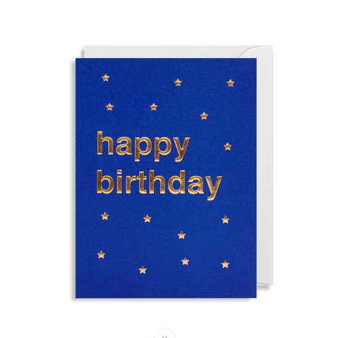 Greetings Card - Lagom Mini Card- Happy Birthday Stars