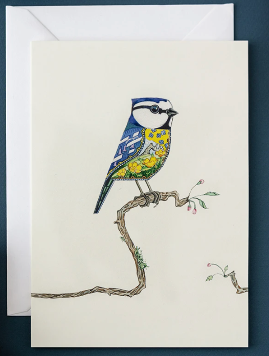 Daniel Mackie Blue Tit Greetings Card