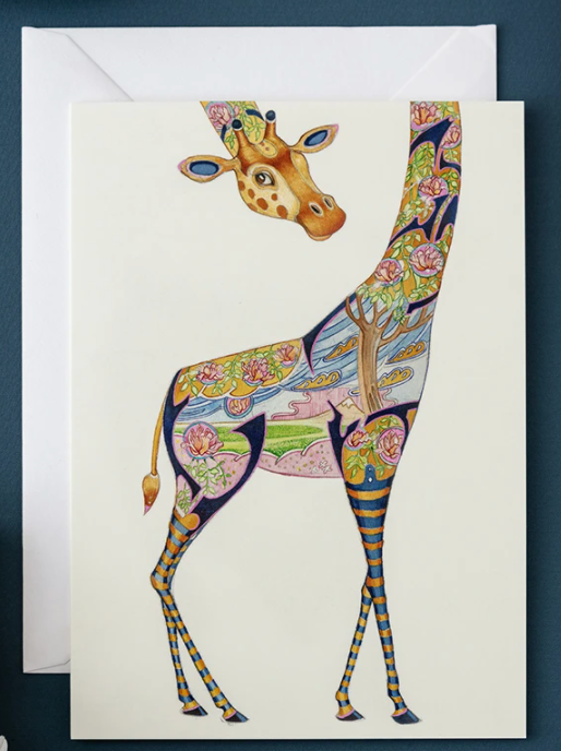Daniel Mackie Giraffe Greetings Card