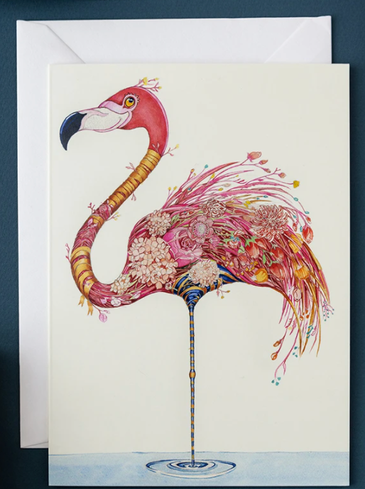 Daniel Mackie Flamingo Greetings Card