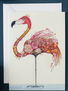 Daniel Mackie Flamingo Greetings Card