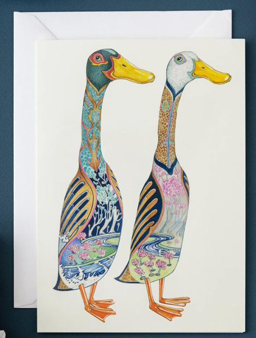 Daniel Mackie Runner Ducks Greetings Card