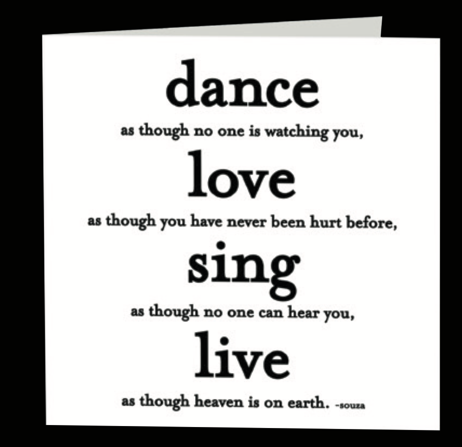 Quotable Greetings Card - Dance......