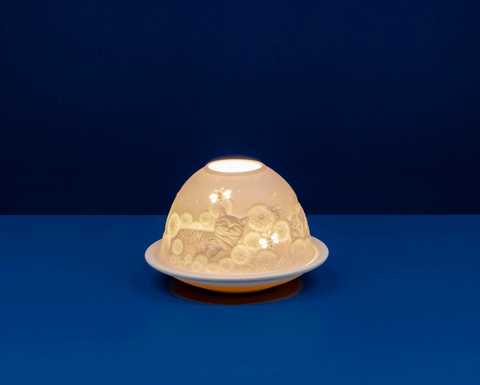 Light-Glow Cats & Bees Tealight Candle Holder