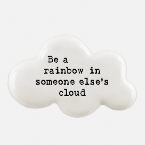 East of India Porcelain Cloud Token-Be a Rainbow...