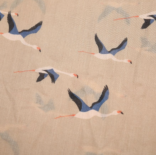 Flying Flamingos Print Scarf