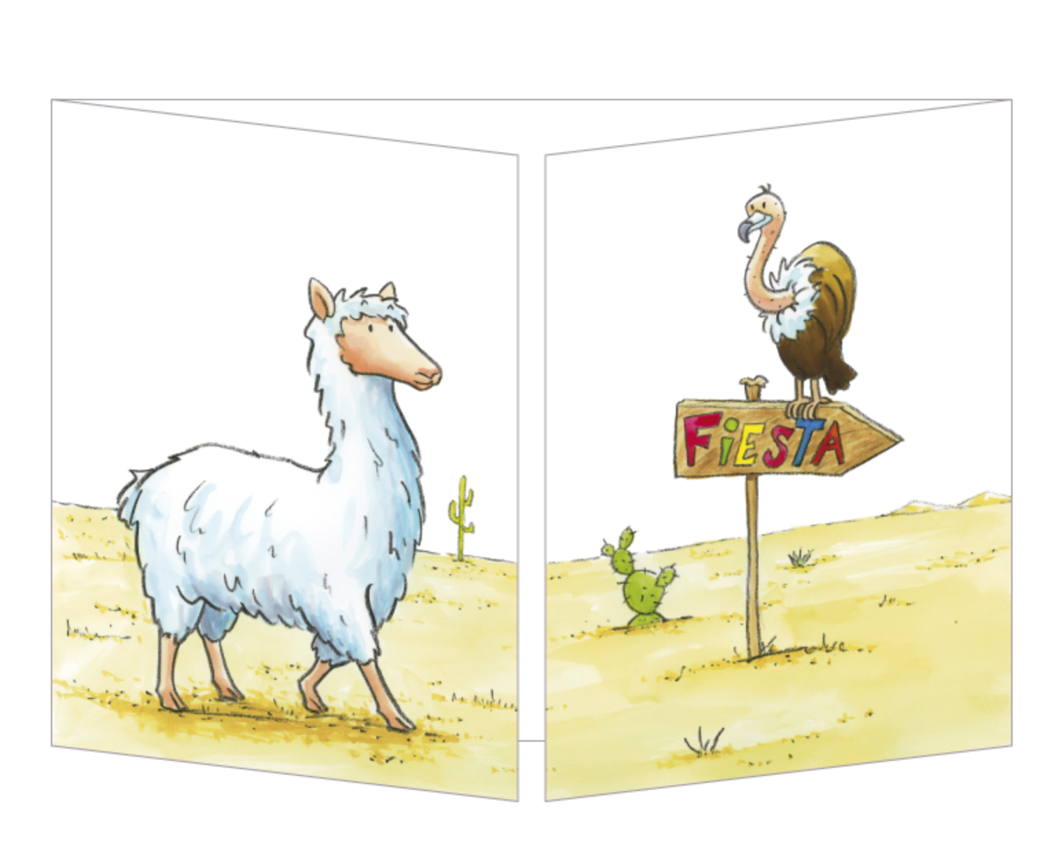 Sophie Turrel Folding Greetings Card - Fiesta CT310