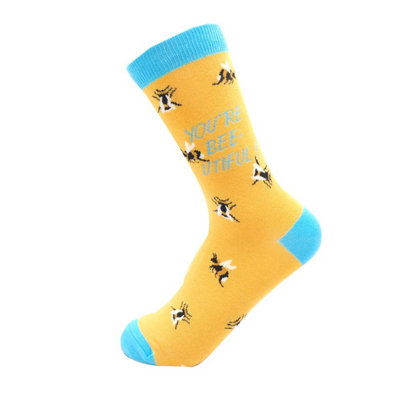 Miss Sparrow Bamboo Ladies Socks - Bee-utiful Yellow