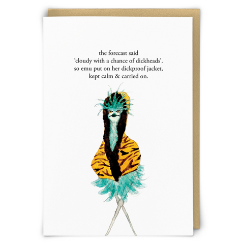Zeppelinmoon Greetings Card Dickproof