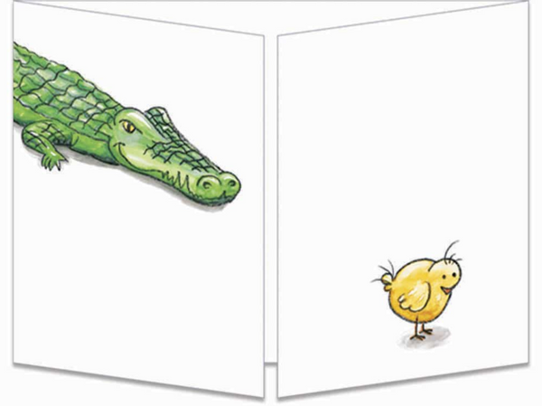 Sophie Turrel Folding Greetings Card - Crocodile CT1