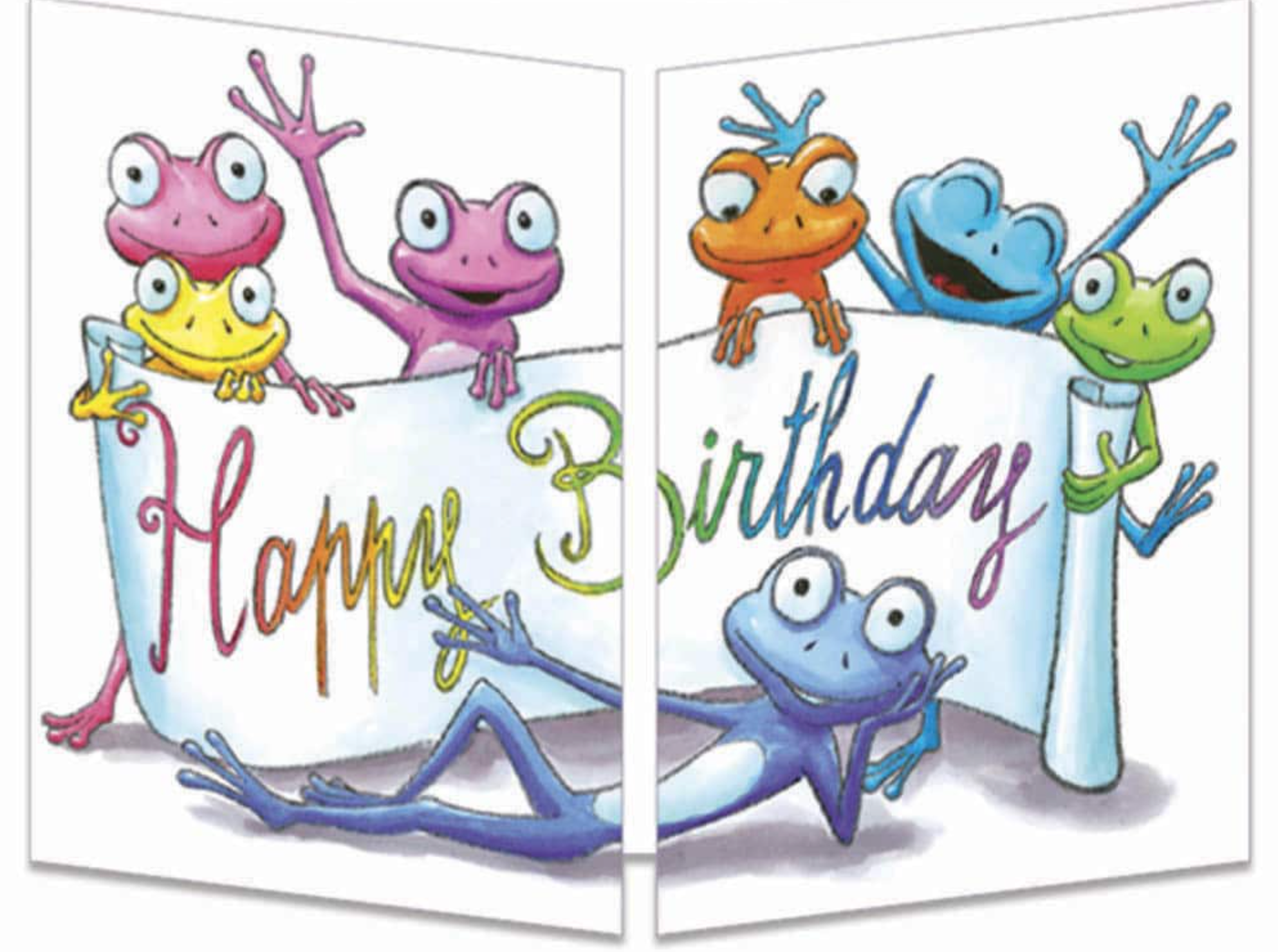 Sophie Turrel Folding Greetings Card - Frogs CT327