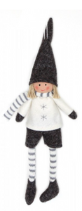 Christmas Scandi Hanging Doll Decoration - Boy