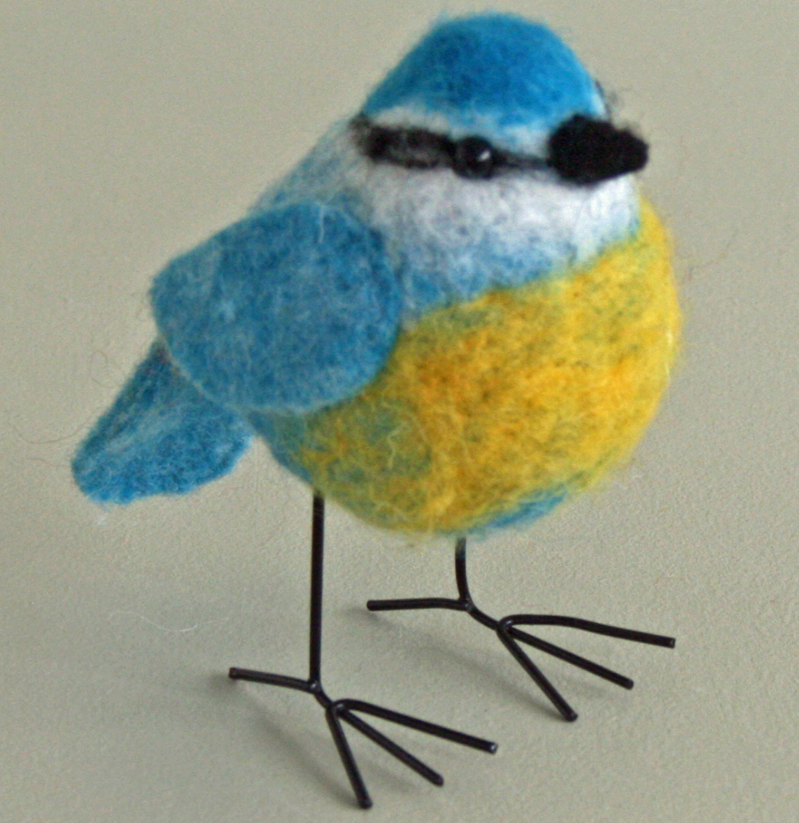 Felted Blue Tit