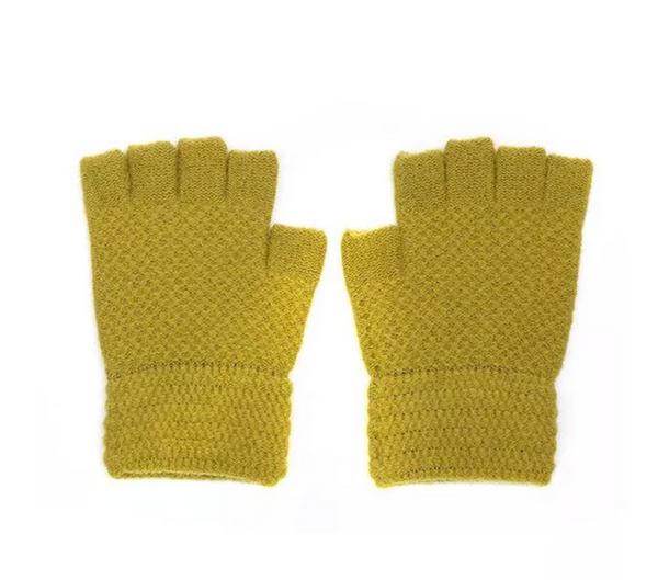 POM Peace Of Mind Fingerless Gloves - Mustard
