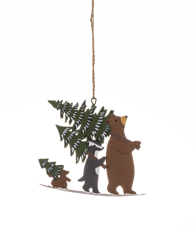 Shoeless Joe Christmas Decoration Fetching the Tree