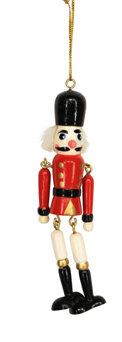 Gisela Graham Christmas Decoration Jointed Nutcracker Black Hat