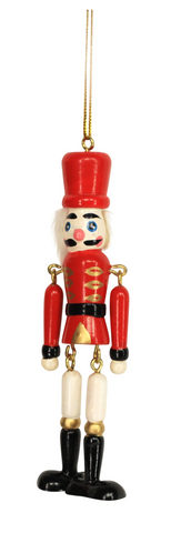 Gisela Graham Christmas Decoration Jointed Nutcracker Red Hat