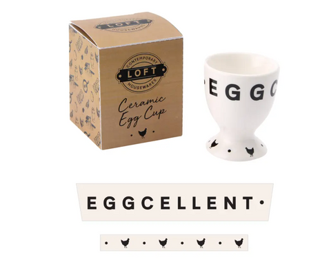 Ceramic Egg Cup - Eggcellent