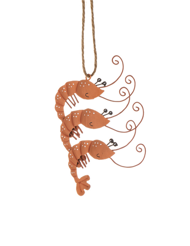 Shoeless Joe Hanging Three Shrimps