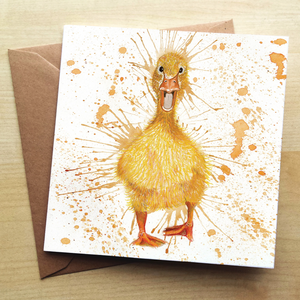 Greetings Card - Splatter Duck