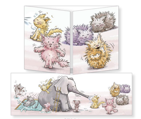 Sophie Turrel Folding Greetings Card - Pool Party CT331